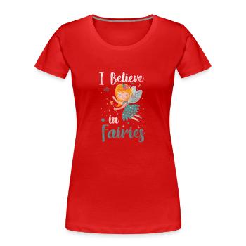 Fee Traum Jungen Zaubern - Frauen Premium Bio T-Shirt - Rot - Vorne - Mia (176cm)