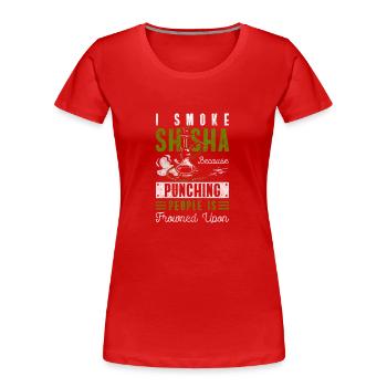 Hookah Delight Pipe Oriental - Women's Premium Organic T-Shirt - red - Front - Mia (176cm)