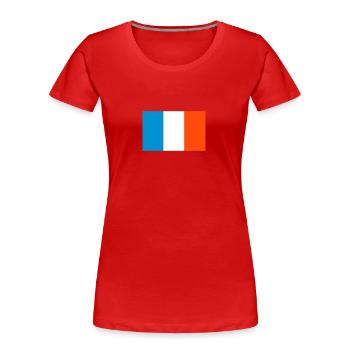 France - T-shirt bio Premium Femme - rouge - Devant - Mia (176cm)