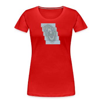 Sourire - T-shirt bio Premium Femme - rouge - Devant - Mia (176cm)