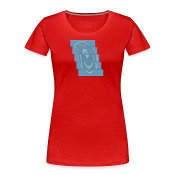 Sourire - T-shirt bio Premium Femme - rouge - Devant - Mia (176cm)