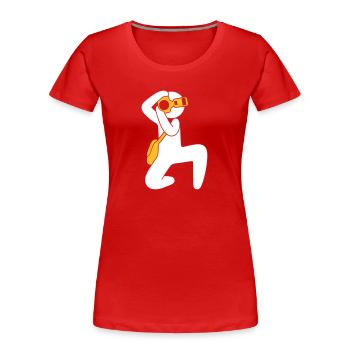 Photograph - Frauen Premium Bio T-Shirt - Rot - Vorne - Mia (176cm)