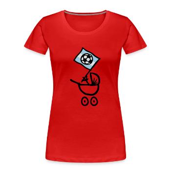 Argentina Bebé Fútbol Fan - Women's Premium Organic T-Shirt - red - Front - Mia (176cm)