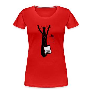 code pass - Frauen Premium Bio T-Shirt - Rot - Vorne - Mia (176cm)