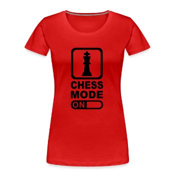 Chess Mode - T-shirt bio Premium Femme - rouge - Devant - Mia (176cm)