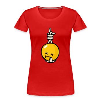 Smiley Suicidal - Frauen Premium Bio T-Shirt - Rot - Vorne - Mia (176cm)