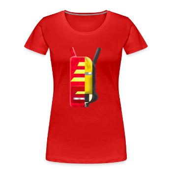 Rettung und Feuerwehr - Frauen Premium Bio T-Shirt - Rot - Vorne - Mia (176cm)