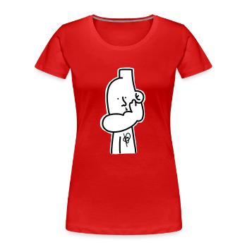 Deck oben - Frauen Premium Bio T-Shirt - Rot - Vorne - Mia (176cm)