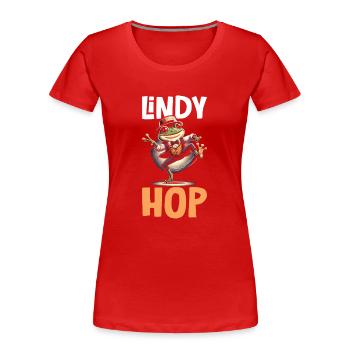 Lindy Hop Tänzer Swinging Dancing Swing Dance - Frauen Premium Bio T-Shirt - Rot - Vorne - Mia (176cm)