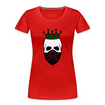 skull bandit king 02 - Frauen Premium Bio T-Shirt - Rot - Vorne - Mia (176cm)