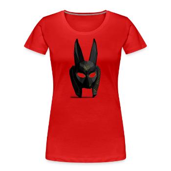 Anubis - Frauen Premium Bio T-Shirt - Rot - Vorne - Mia (176cm)