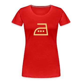 ironing,clothing - Women's Premium Organic T-Shirt - red - Front - Mia (176cm)