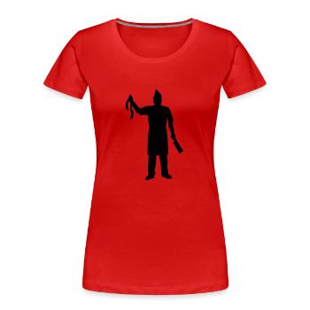 Fleischer - Frauen Premium Bio T-Shirt - Rot - Vorne - Mia (176cm)