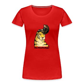 Haarfestiger - Frauen Premium Bio T-Shirt - Rot - Vorne - Mia (176cm)