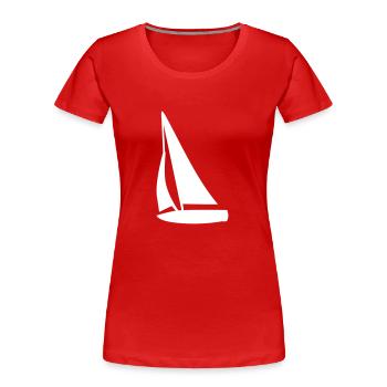 Segelboot - Frauen Premium Bio T-Shirt - Rot - Vorne - Mia (176cm)