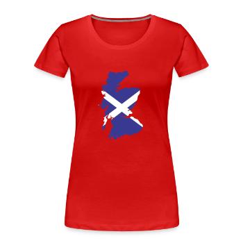 Scotland - T-shirt bio Premium Femme - rouge - Devant - Mia (176cm)