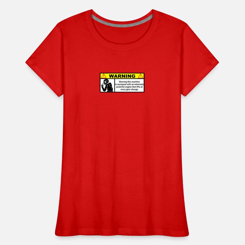 warning Women's Premium Organic T-Shirt