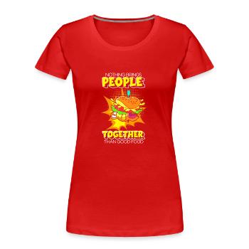 Comic Comics Fangirl - Women's Premium Organic T-Shirt - red - Front - Mia (176cm)