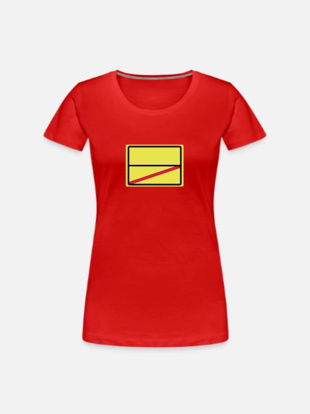 ortsschild blank - Women's Premium Organic T-Shirt - red