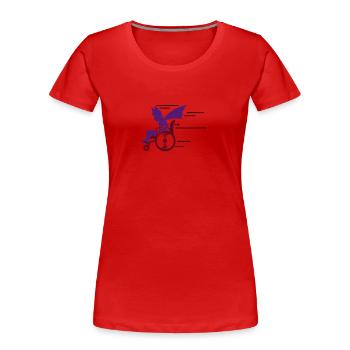 senior superhero (3c) - Frauen Premium Bio T-Shirt - Rot - Vorne - Mia (176cm)