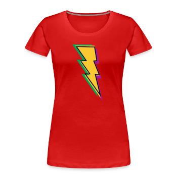 Blitz - Frauen Premium Bio T-Shirt - Rot - Vorne - Mia (176cm)