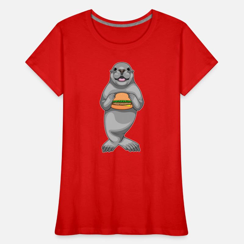 Hamburger au phoque T-shirt bio Premium Femme