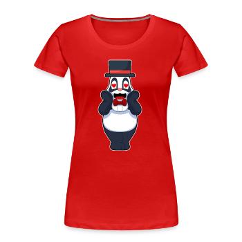 Panda Groom Heart Wedding - Women's Premium Organic T-Shirt - red - Front - Mia (176cm)