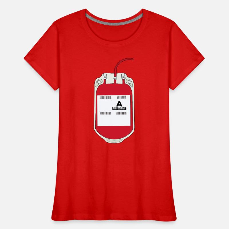 Ein positiver Blutbeutel Frauen Premium Bio T-Shirt