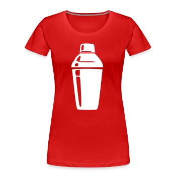 Barman de cadeaux Shaker Shaker Cocktail Bar - T-shirt bio Premium Femme - rouge - Devant - Mia (176cm)
