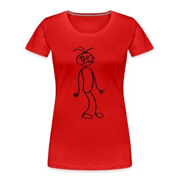 Stick figure - Women's Premium Organic T-Shirt - red - Front - Mia (176cm)