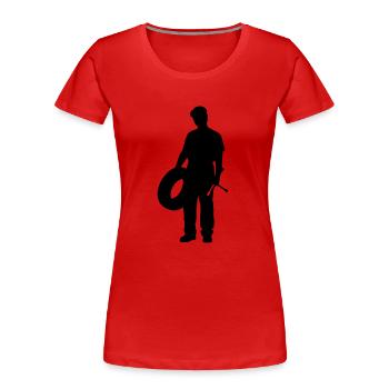 KFZ Automechaniker - Frauen Premium Bio T-Shirt - Rot - Vorne - Mia (176cm)