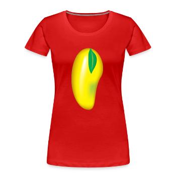 I love mango fruit - Women's Premium Organic T-Shirt - red - Front - Mia (176cm)