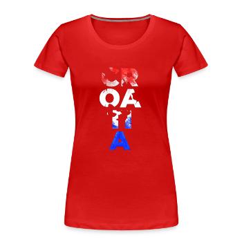 Kroatien Kroatien Hrvatska Kroaten vatreni kuna hrv - Frauen Premium Bio T-Shirt - Rot - Vorne - Mia (176cm)