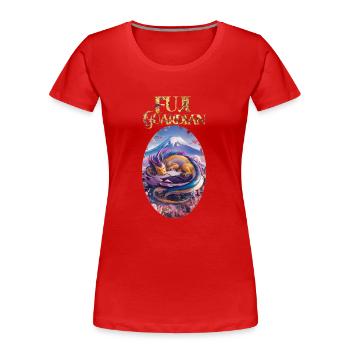 Le gardien du mont Fuji - T-shirt bio Premium Femme - rouge - Devant - Mia (176cm)