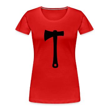 Axt - Frauen Premium Bio T-Shirt - Rot - Vorne - Mia (176cm)