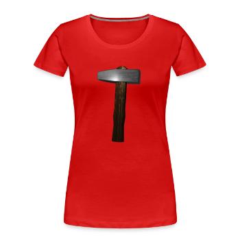 Hammer - Women's Premium Organic T-Shirt - red - Front - Mia (176cm)