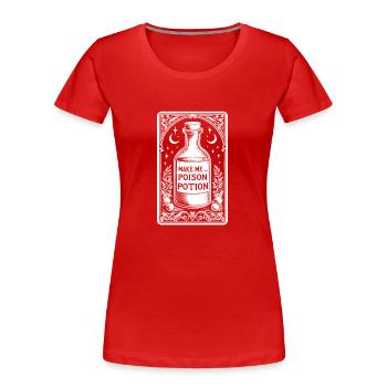 Potion Vial 2 - Women's Premium Organic T-Shirt - red - Front - Mia (176cm)