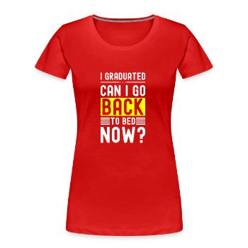 Universität Campus Schule Bachelor - Frauen Premium Bio T-Shirt - Rot - Vorne - Mia (176cm)