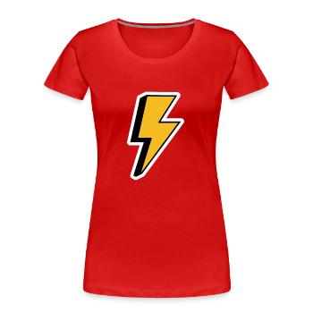 Retro-Blitz - Frauen Premium Bio T-Shirt - Rot - Vorne - Mia (176cm)