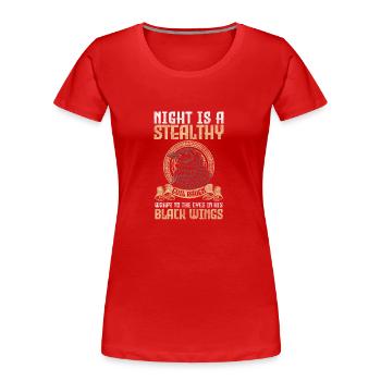 Raven Witchcraft - Women's Premium Organic T-Shirt - red - Front - Mia (176cm)