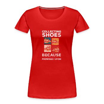 Chaussures Femmes Bottes - T-shirt bio Premium Femme - rouge - Devant - Mia (176cm)