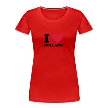 holland - Frauen Premium Bio T-Shirt - Rot - Vorne - Mia (176cm)