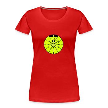 TÜV 1952 - Women's Premium Organic T-Shirt - red - Front - Mia (176cm)