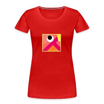 Keep it simple - Frauen Premium Bio T-Shirt - Rot - Vorne - Mia (176cm)