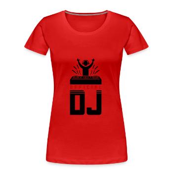 DJ Spruch Platines vinyles - T-shirt bio Premium Femme - rouge - Devant - Mia (176cm)