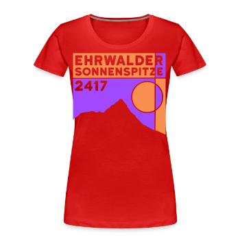 Ehrwalder Sonnenspitze Climbing - Women's Premium Organic T-Shirt - red - Front - Mia (176cm)