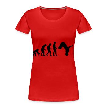parkour - T-shirt bio Premium Femme - rouge - Devant - Mia (176cm)