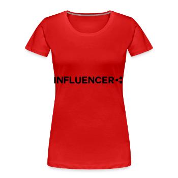 Influencer Social Media Online Network - Frauen Premium Bio T-Shirt - Rot - Vorne - Mia (176cm)