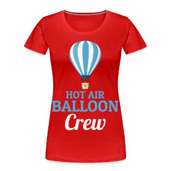 Montgolfière Montgolfière Montgolfière - T-shirt bio Premium Femme - rouge - Devant - Mia (176cm)