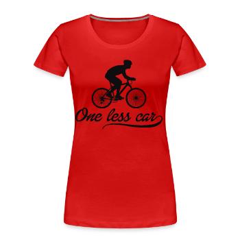 Vélo Cyclisme Amateur de vélo Dicton - T-shirt bio Premium Femme - rouge - Devant - Mia (176cm)